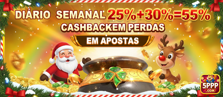 5ppp.com Cashback de Natal: 55% de Proteção (25% + 30%) no 5ppp.com